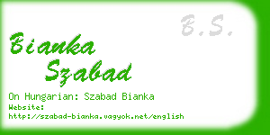 bianka szabad business card